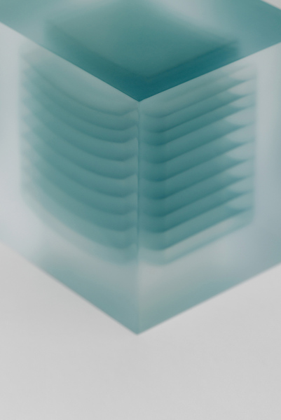 'Block (Celadon Green)'&amp;nbsp;loosely represents the shape and color of celadon found in the relics of Korean ancestors found in the deep sea. The work&amp;rsquo;s subtle curves overlap, as the material obscures the celadon hues that condense and permeate the boundaries. 'Block (Celadon Green)' alludes to the traces of our ancestors, evoking a sense of freedom.