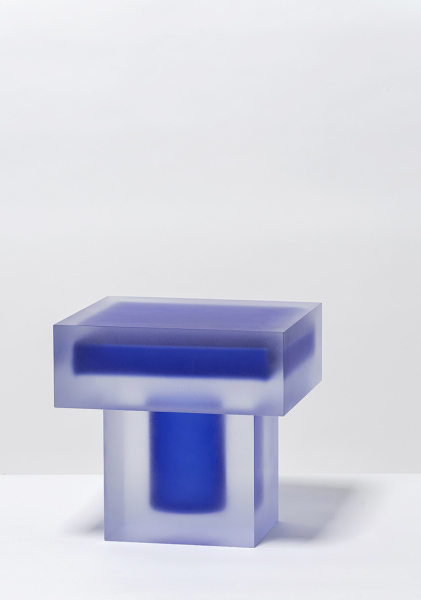 Blue Horizon Table / acrylic / 36 x 40 x 40(h) cm