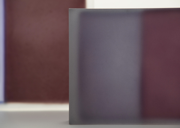 Block (Blue Gray, Burgundy and Smoky Gray in Gray), Block (Earthy Brown and Blue Violet) / vase / acrylic / 25 x 5 x 20(h) cm ,19 x 4 x 24(h) cm&amp;nbsp;