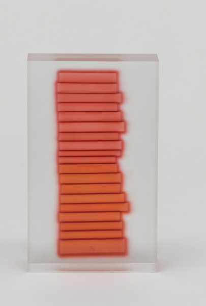 Block (Red and Orange), 2022 / acrylic / 10 x 5 x 16.5(h) cm